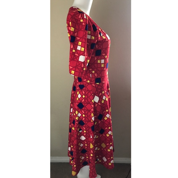 Lularoe | Primary colors geometric pattern dress - Picture 3 of 6